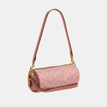 CDY79-Coated Canvas Signature Barrel Bag-B4/Melon Pink
