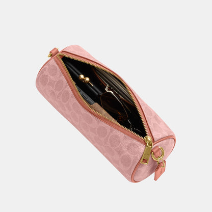 CDY79-Coated Canvas Signature Barrel Bag-B4/Melon Pink