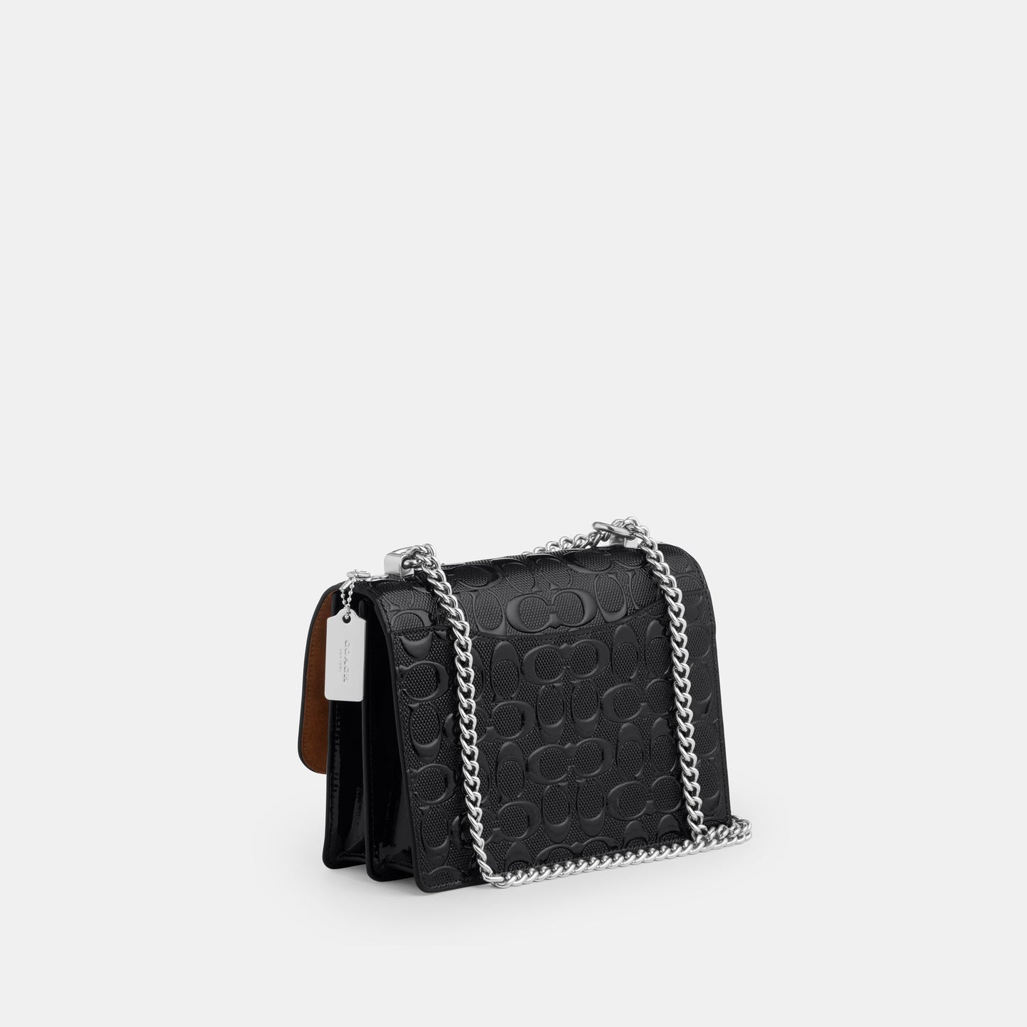 CDY99-Klare Crossbody Bag in Signature Leather-Sv/Black