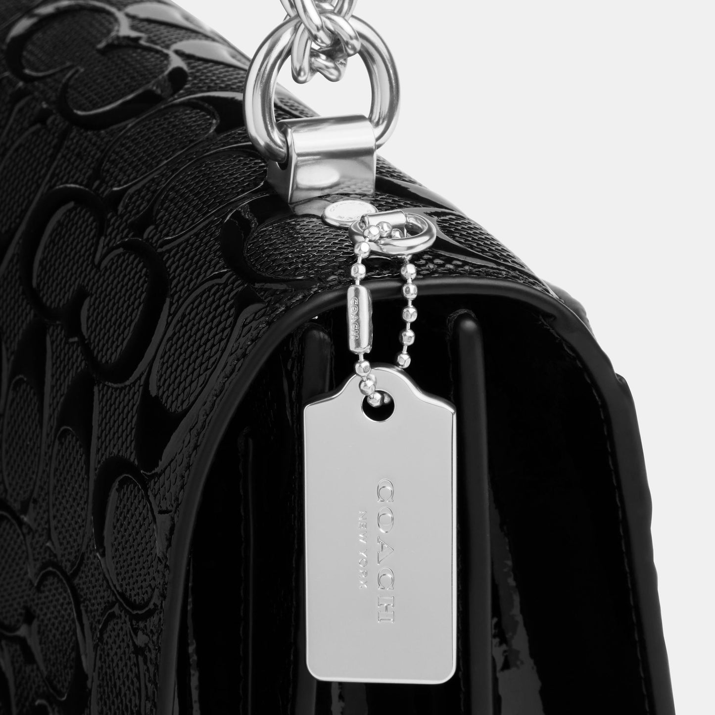 CDY99-Klare Crossbody Bag in Signature Leather-Sv/Black