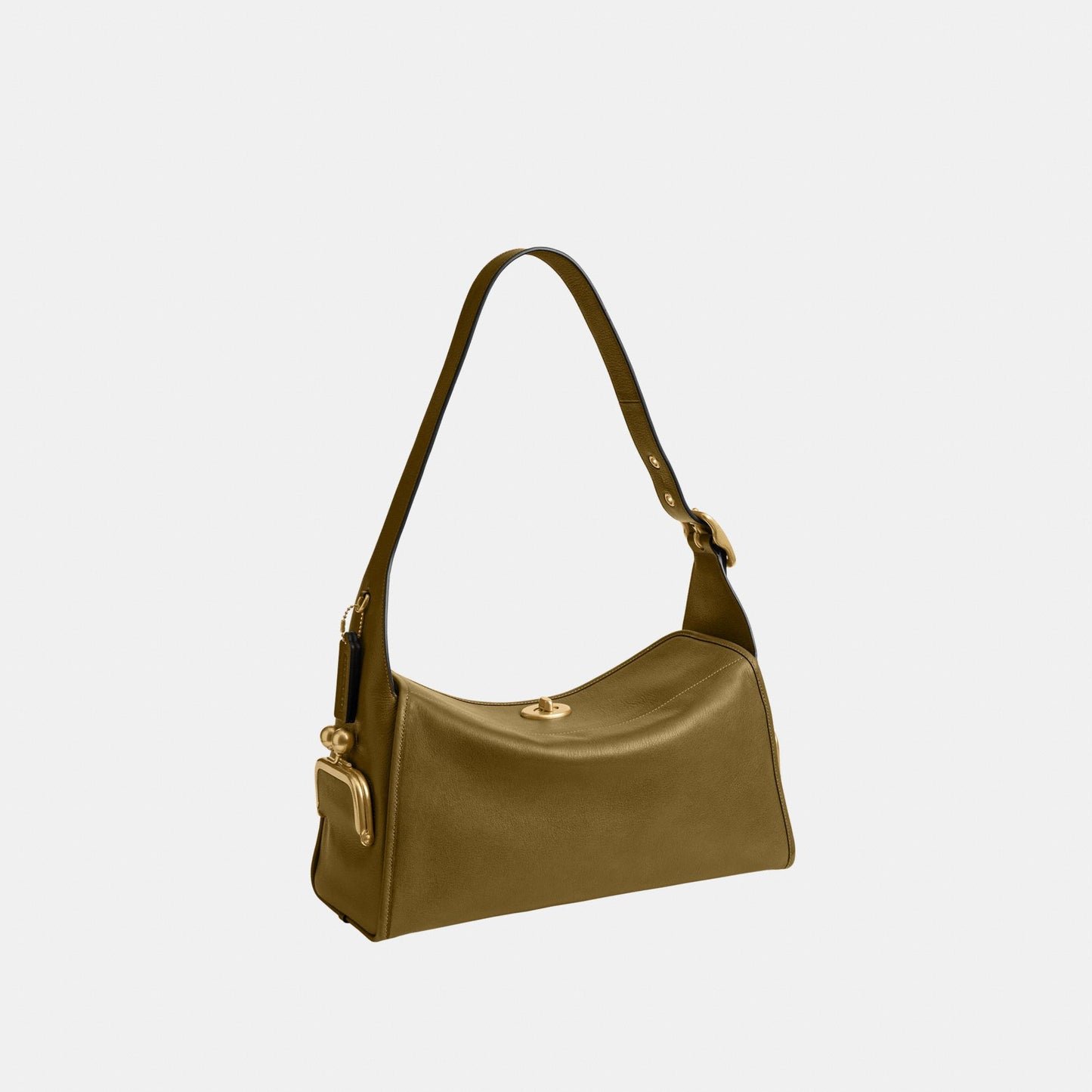 CDZ12-The Coach Originals Natural Grain Leather Turnlock Haversack Bag-B4/Muted Olive