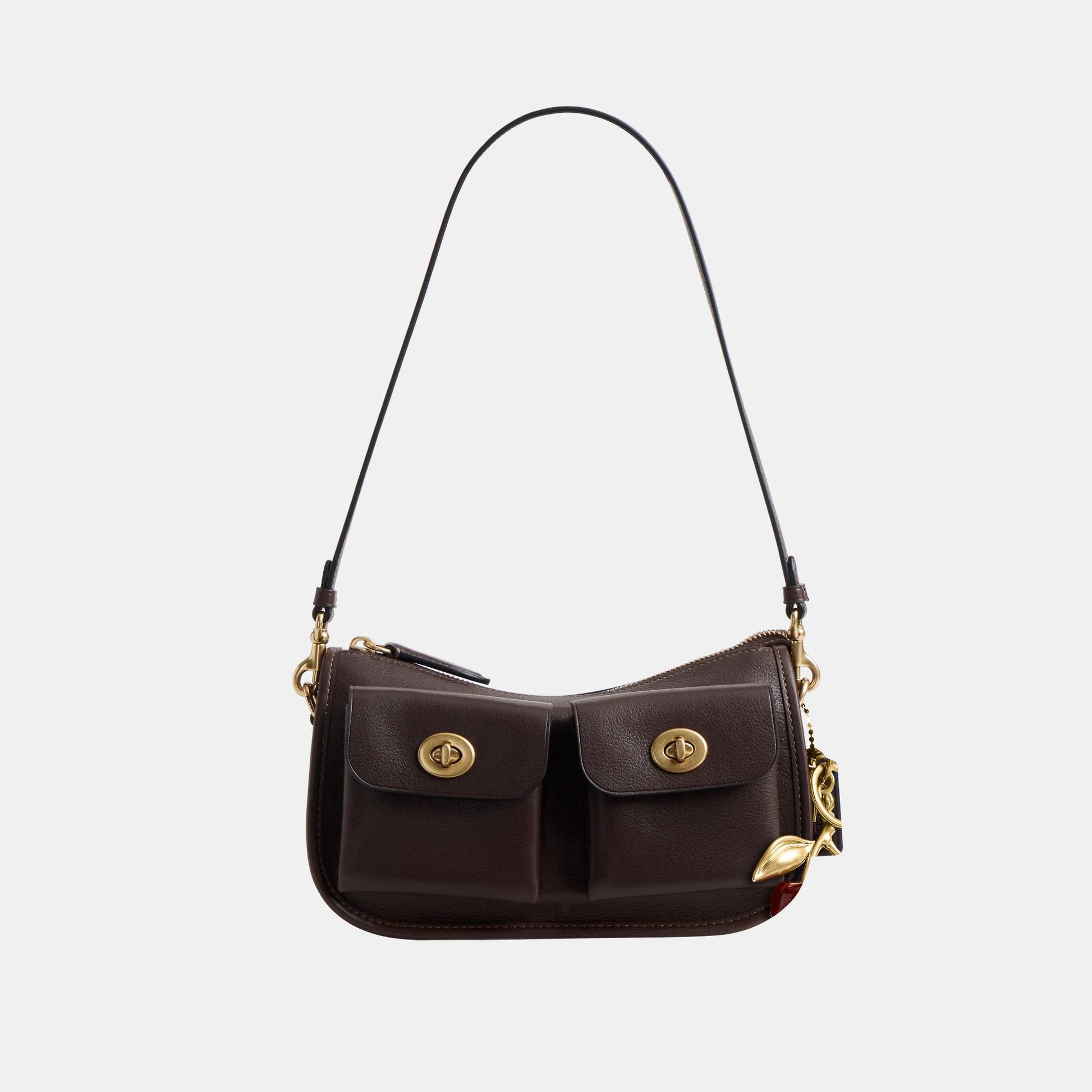 CDZ20-The Coach Originals Natural Grain Leather Twin Turnlock Waverly Bag-B4/Maple