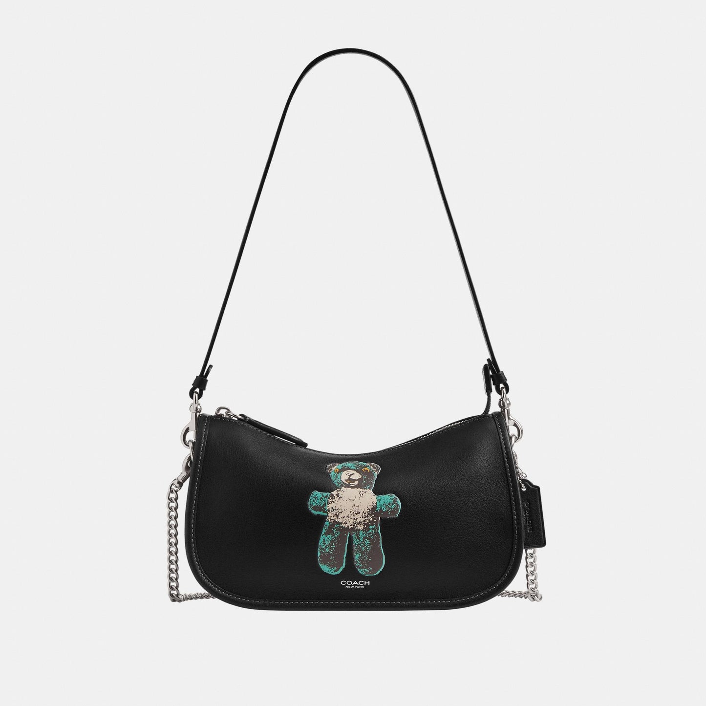 CDZ47-Teddy Graphic Waverly Bag-Lh/Black Multi
