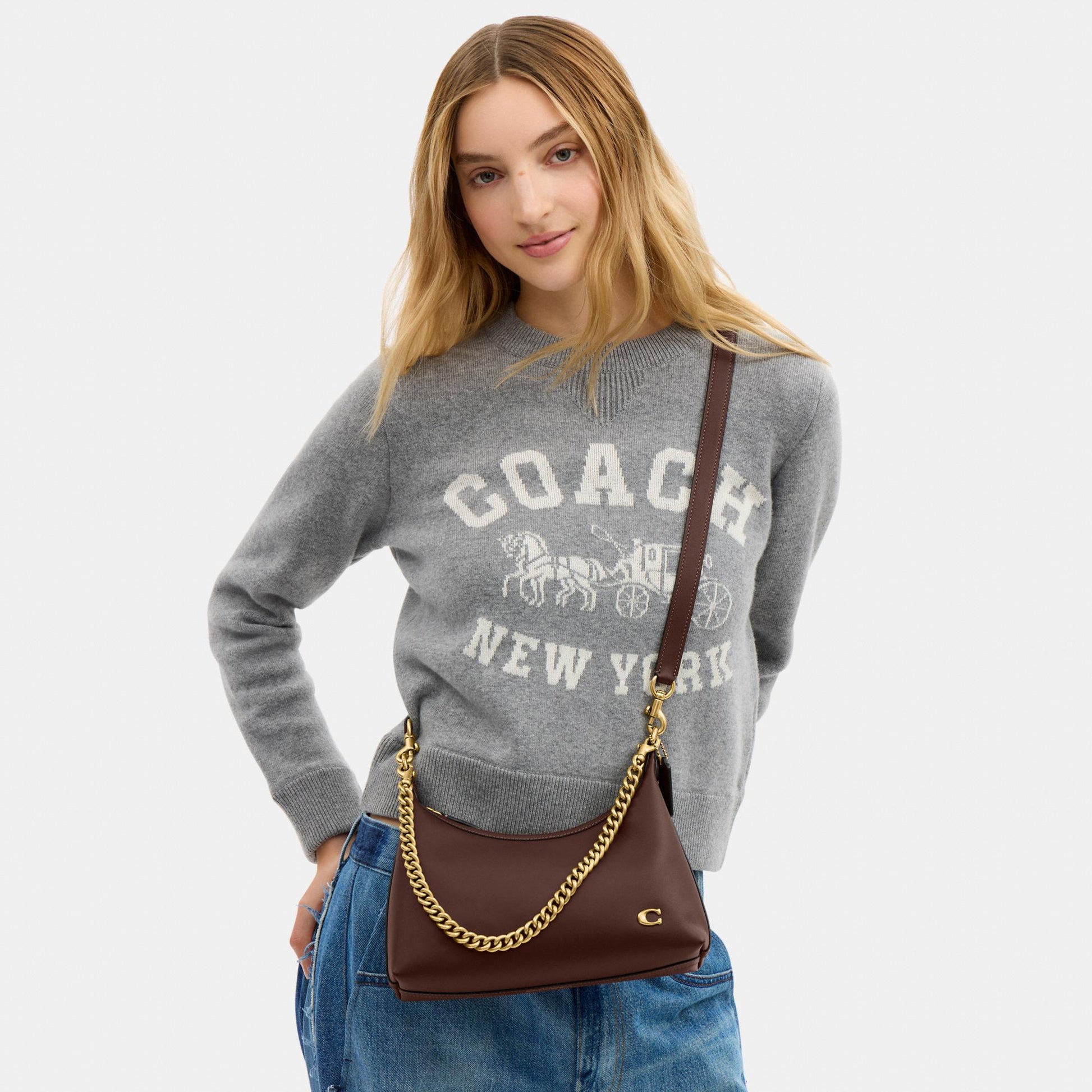 CDZ64-Glovetanned Leather Juliet Shoulder Bag 25 Refresh-B4/Maple