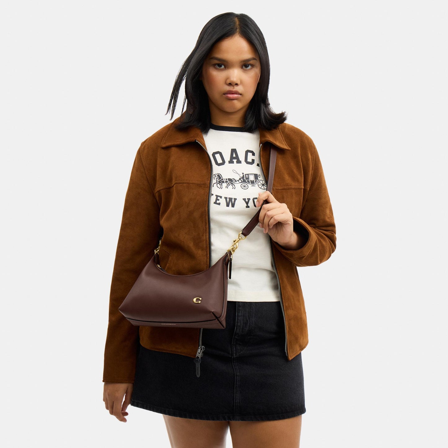 CDZ64-Glovetanned Leather Juliet Shoulder Bag 25 Refresh-B4/Maple