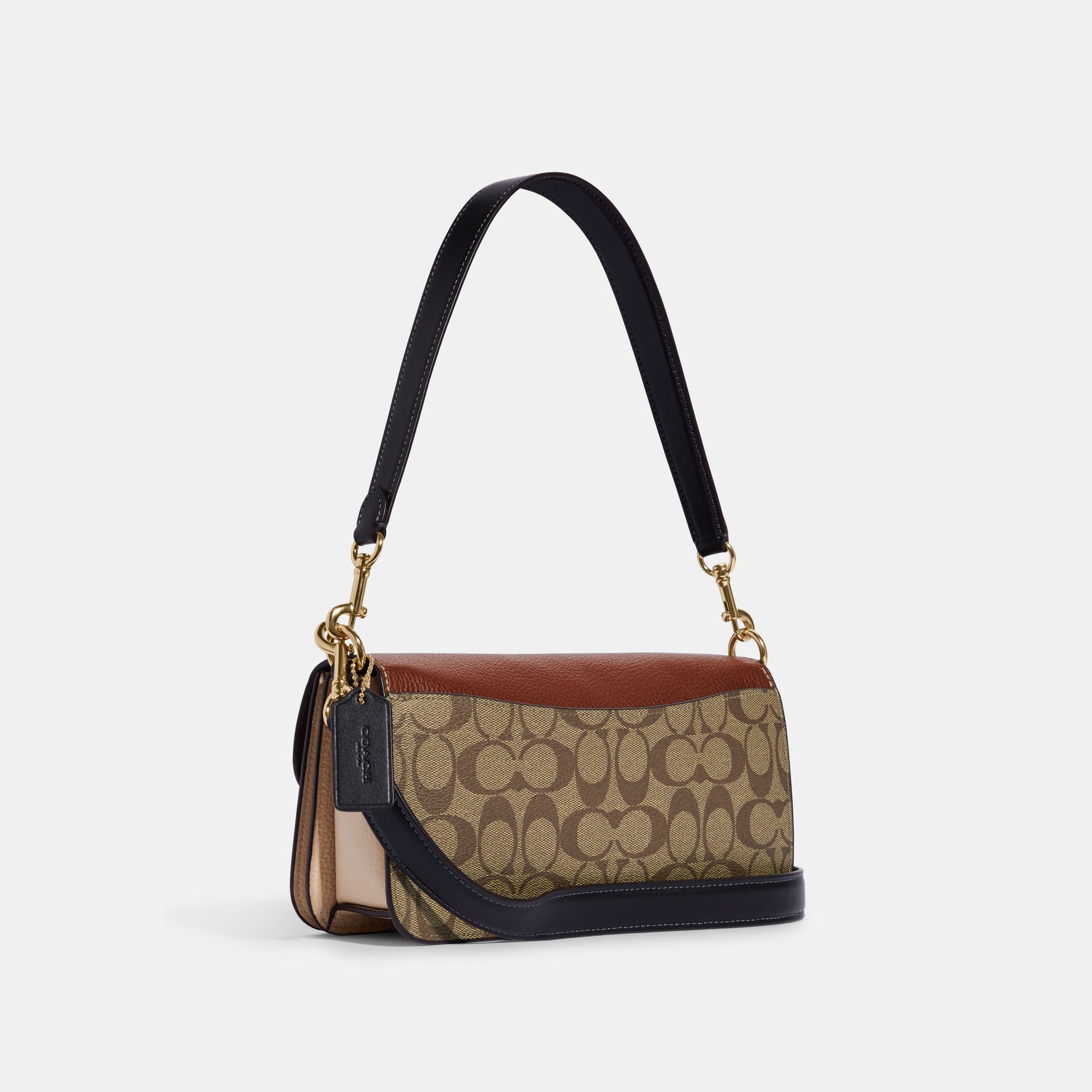 CE560-Morgan Shoulder Bag In Colorblock Signature Canvas