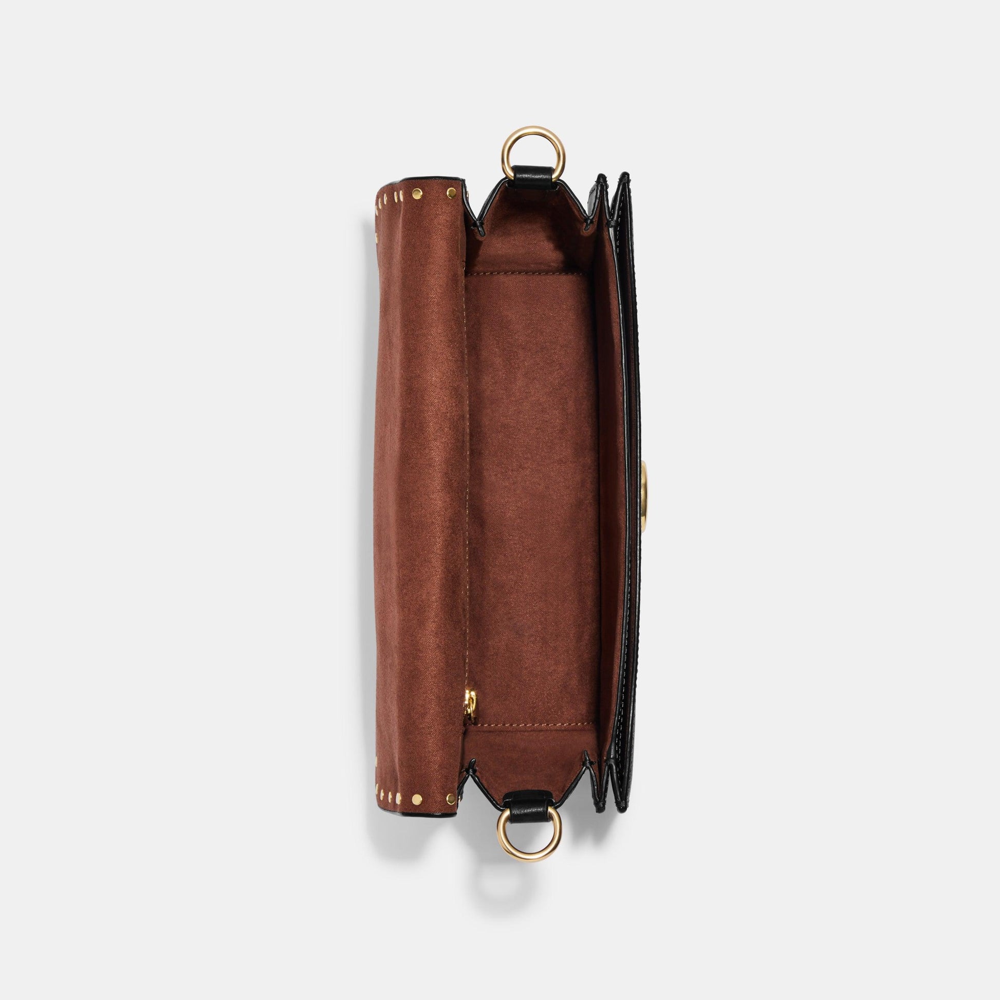 Morgan Shoulder Bag In Colorblock Signature Canvas With Rivets-CE563-Im/Brown Black Multi