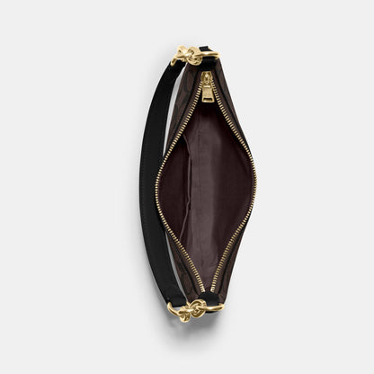 CE620-Payton Hobo In Signature Canvas-IM/Brown Black