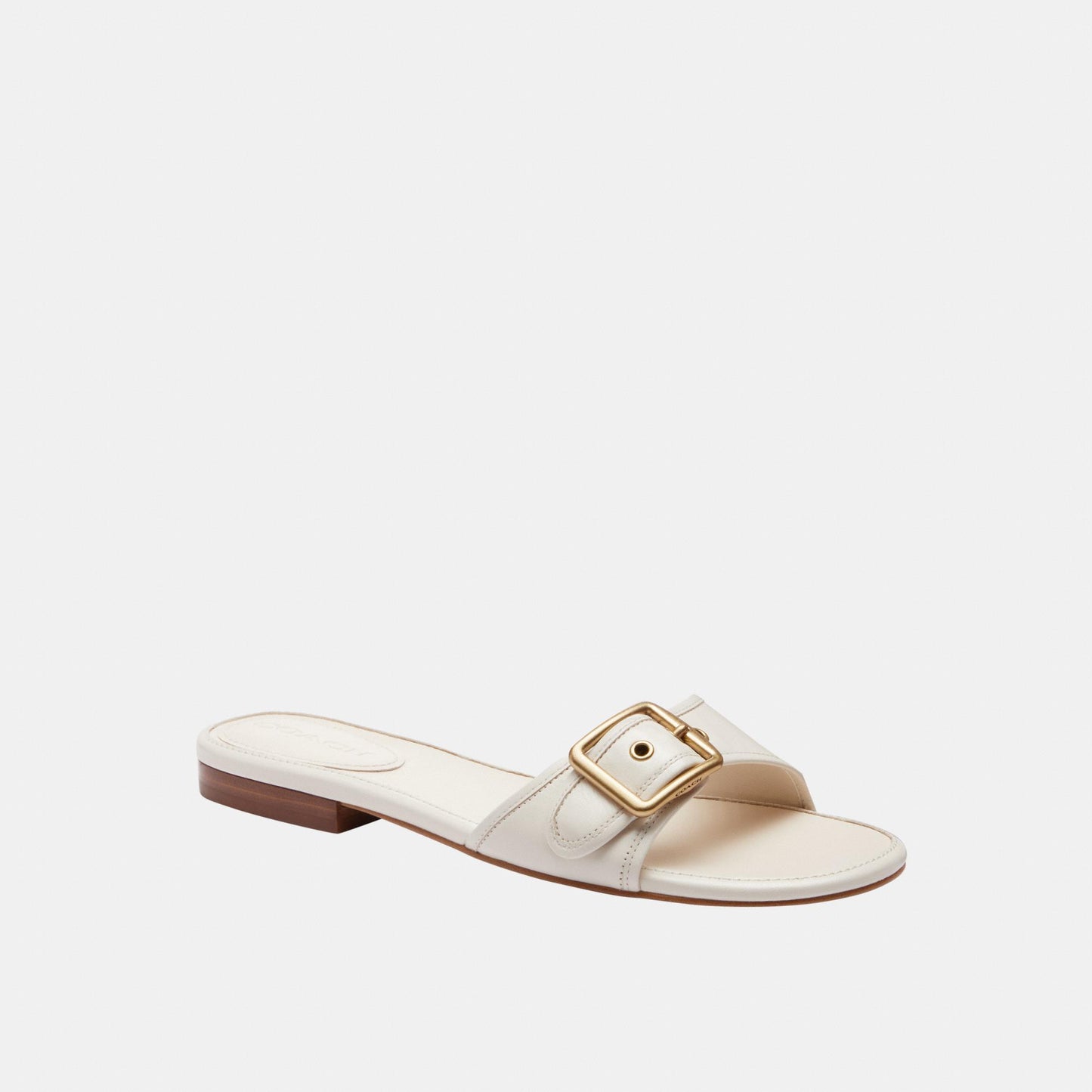 CEF11-Margot Leather Flat Sandal-Chalk
