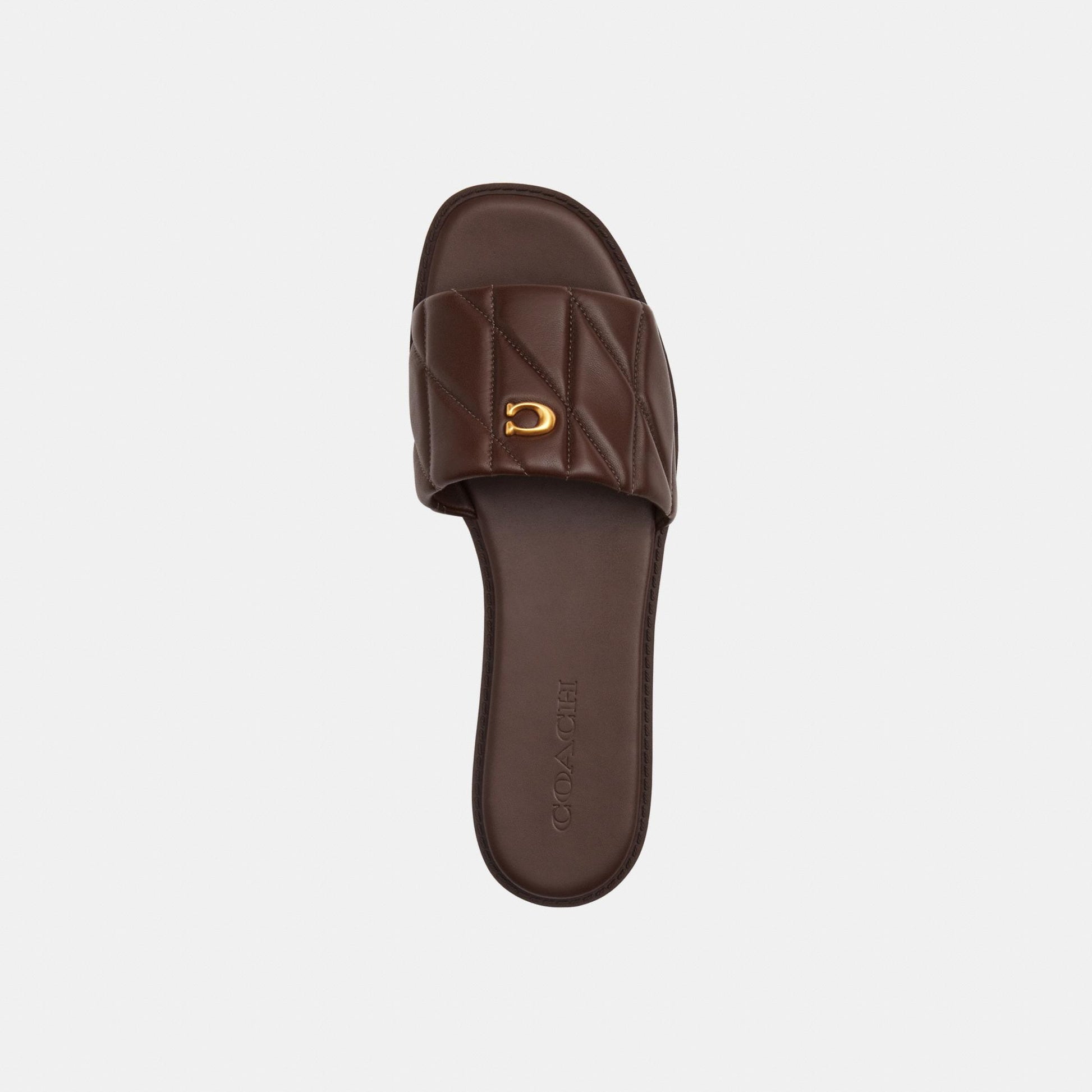 CEF42-Holly Quilted Leather Sandal-Maple