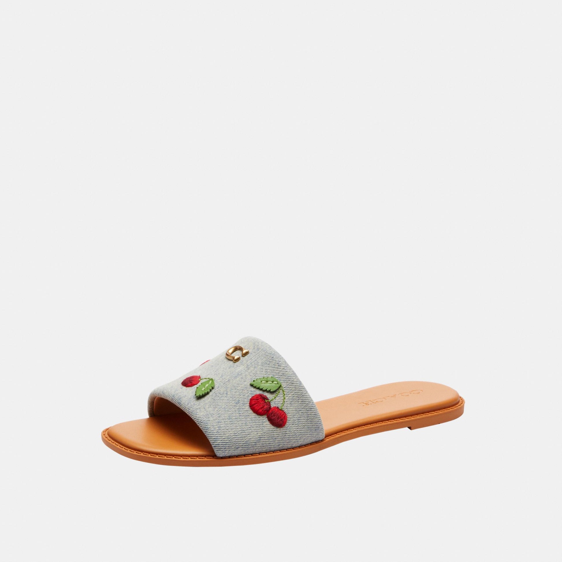 CEG69-Holly Denim Cherries Sandal-Denim Multi.