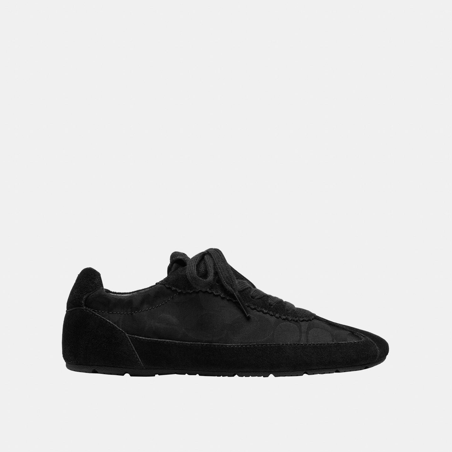 CEG73-Coach Soft Sneaker with Signature Nylon-Black