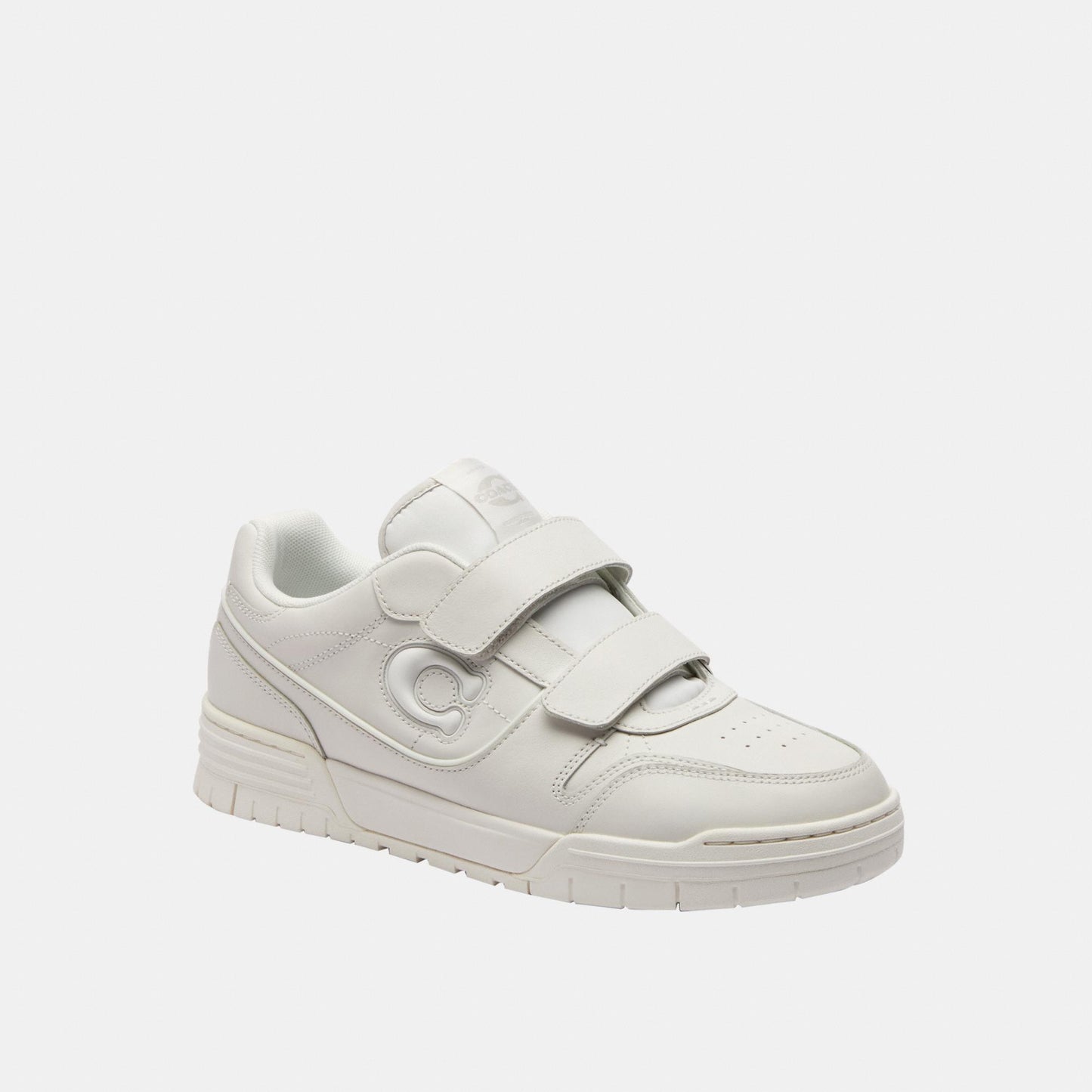 CEK44-Coach Double Strap Soho Sneaker-Optic White