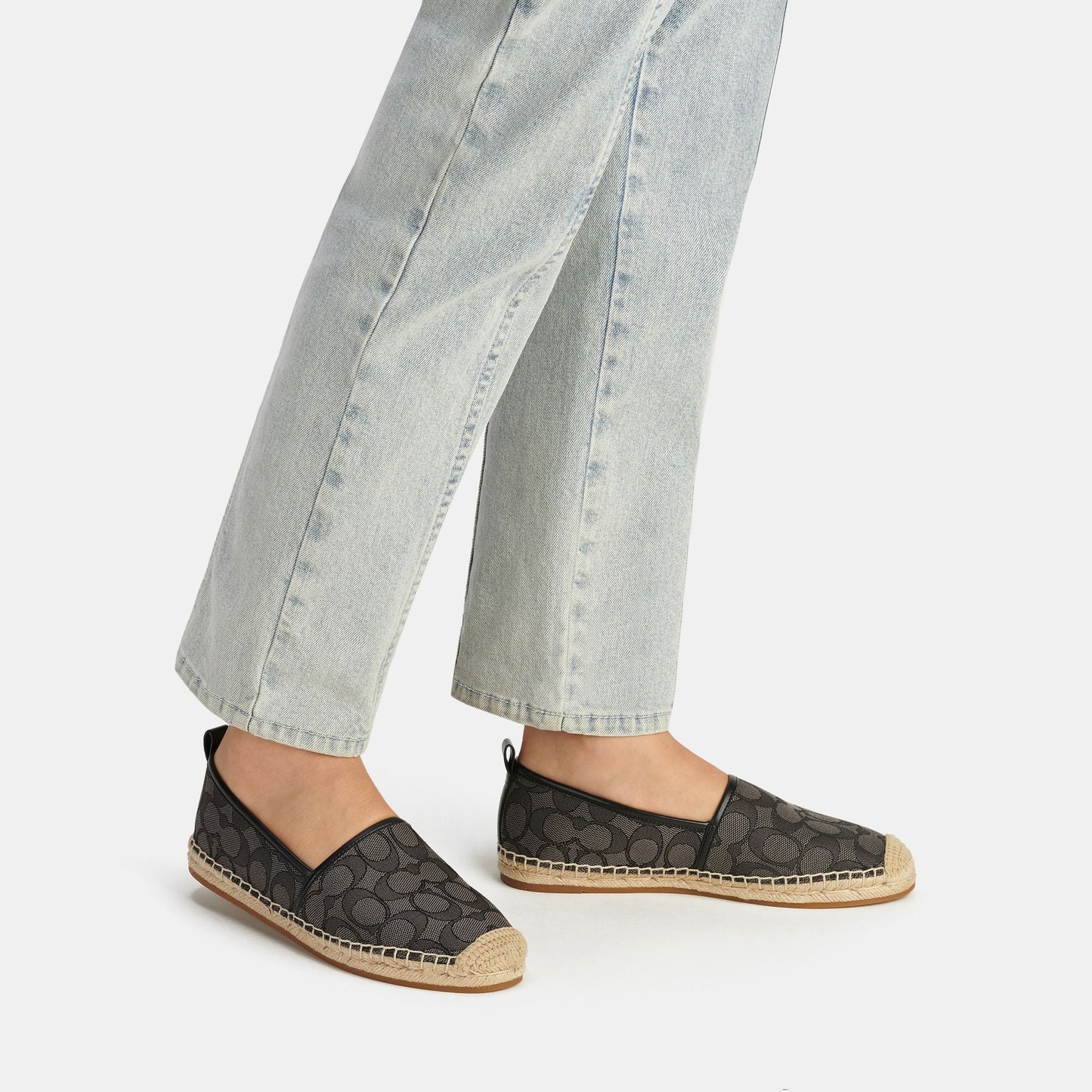 CG629-Codi Espadrille In Signature Jacquard-Black