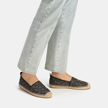 CG629-Codi Espadrille In Signature Jacquard-Black