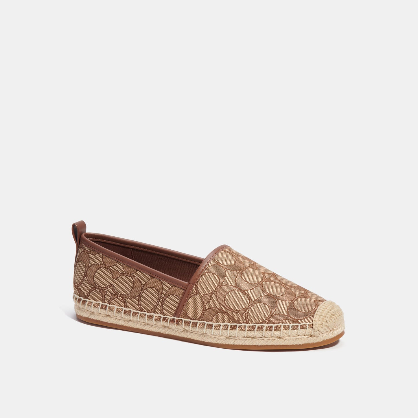 CG629-Codi Espadrille In Signature Jacquard-KHAKI/SADDLE