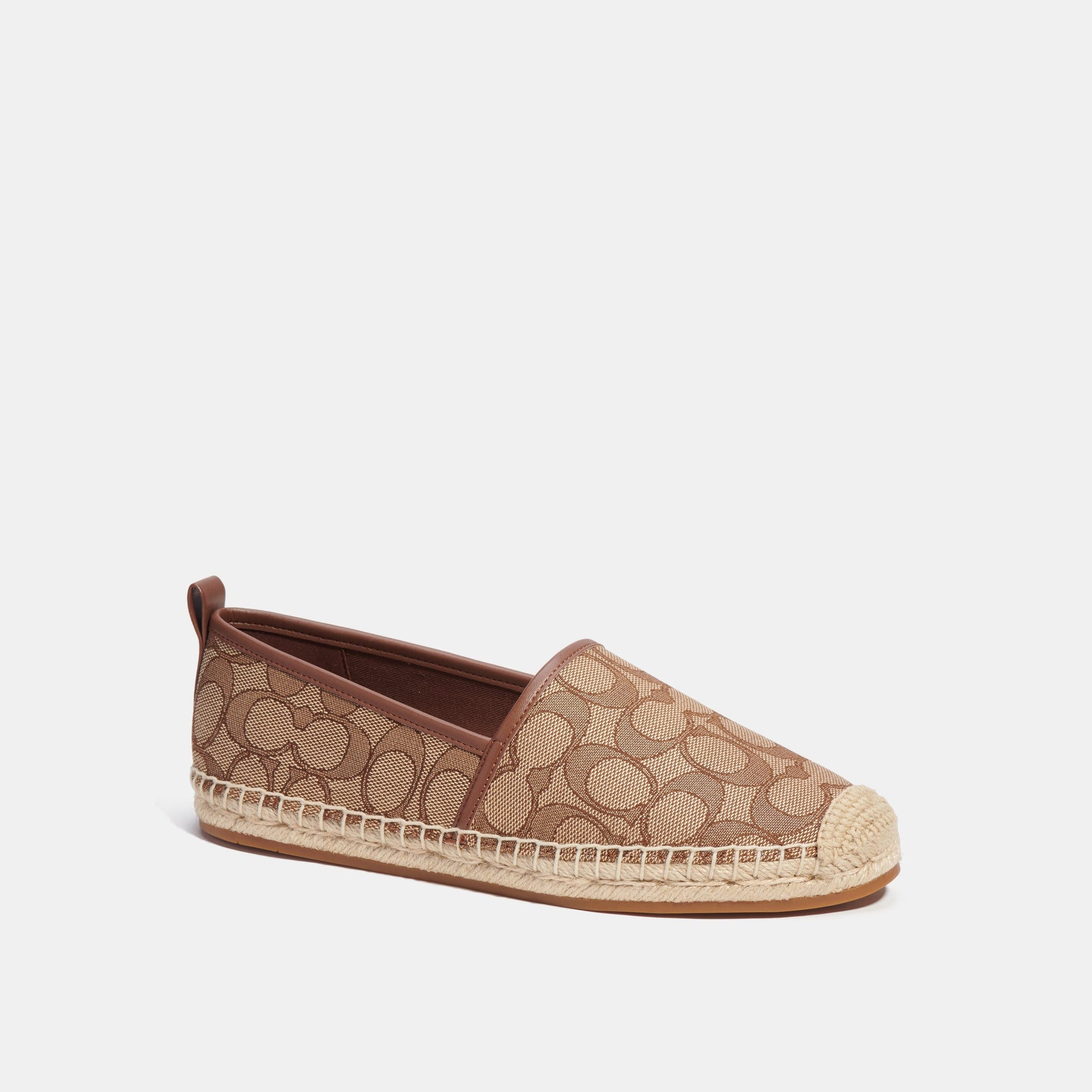 CG629-Codi Espadrille In Signature Jacquard-KHAKI/SADDLE