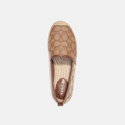 CG629-Codi Espadrille In Signature Jacquard-KHAKI/SADDLE