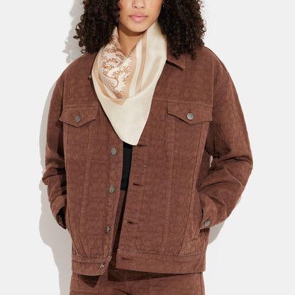 CH153-Horse And Carriage Print Silk Square Scarf-Ivory.