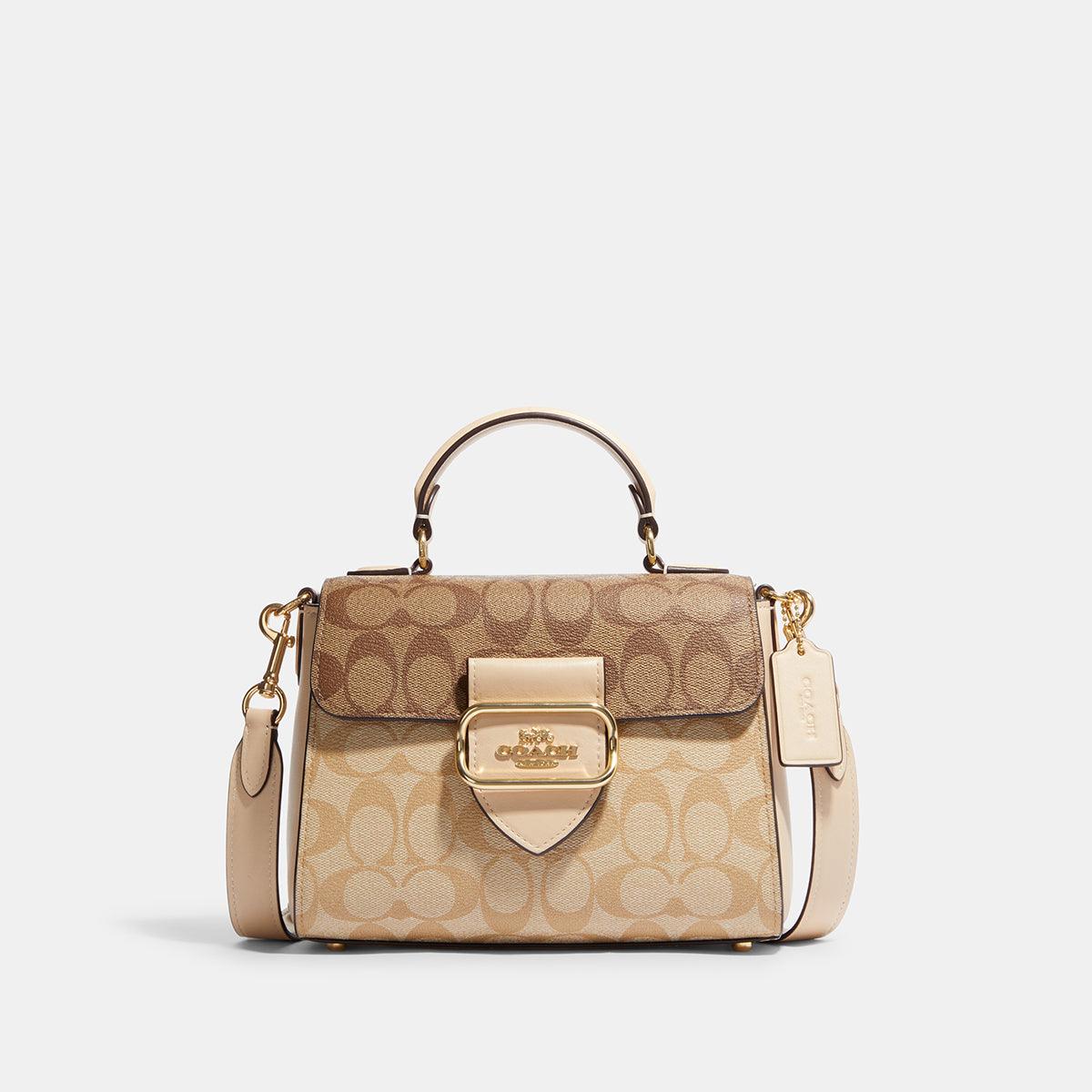 CH314-Morgan Top Handle Satchel In Blocked Signature Canvas-Im/Light Khaki Multi
