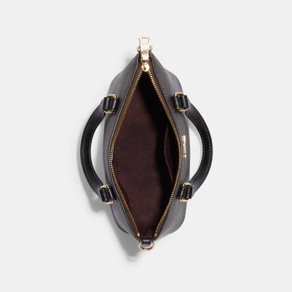 CH468-Mini Gallery Crossbody In Signature Canvas-IM/Brown Black