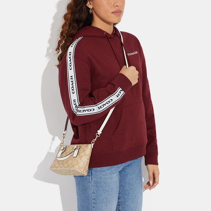 CH468-Mini Gallery Crossbody In Signature Canvas-IM/Light Khaki Chalk