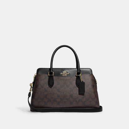 CH488-Darcie Carryall In Signature Canvas-IM/Brown Black