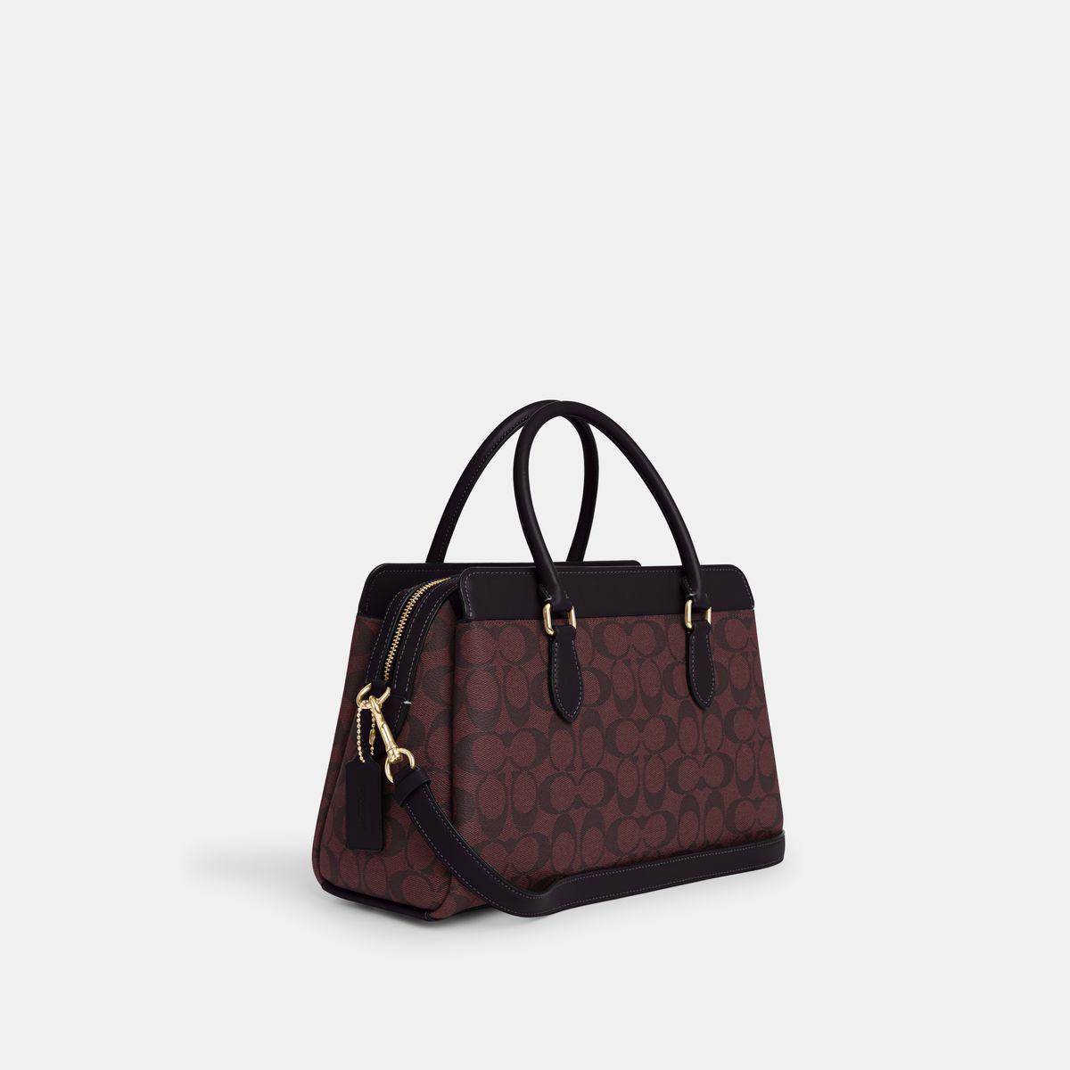 CH488-Darcie Carryall In Signature Canvas-IM/OXBLOOD MULTI