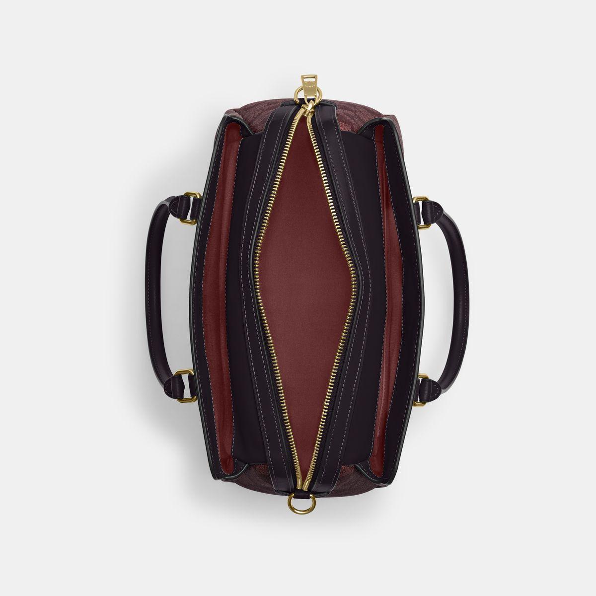 CH488-Darcie Carryall In Signature Canvas-IM/OXBLOOD MULTI