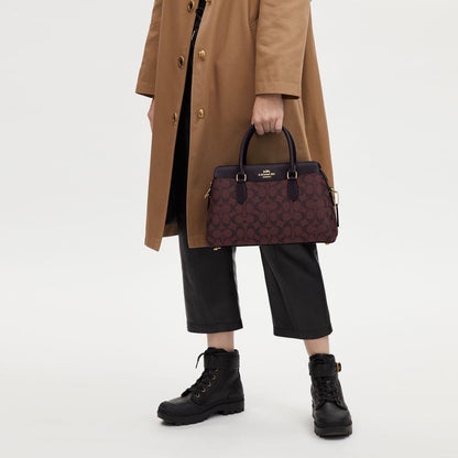 CH488-Darcie Carryall In Signature Canvas-IM/OXBLOOD MULTI