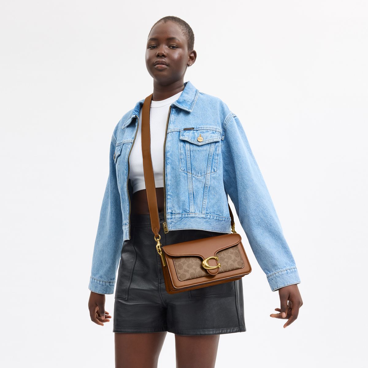 CI032-TABBY SHOULDER BAG 26 IN SIGNATURE CANVAS-B4/TAN BROWN