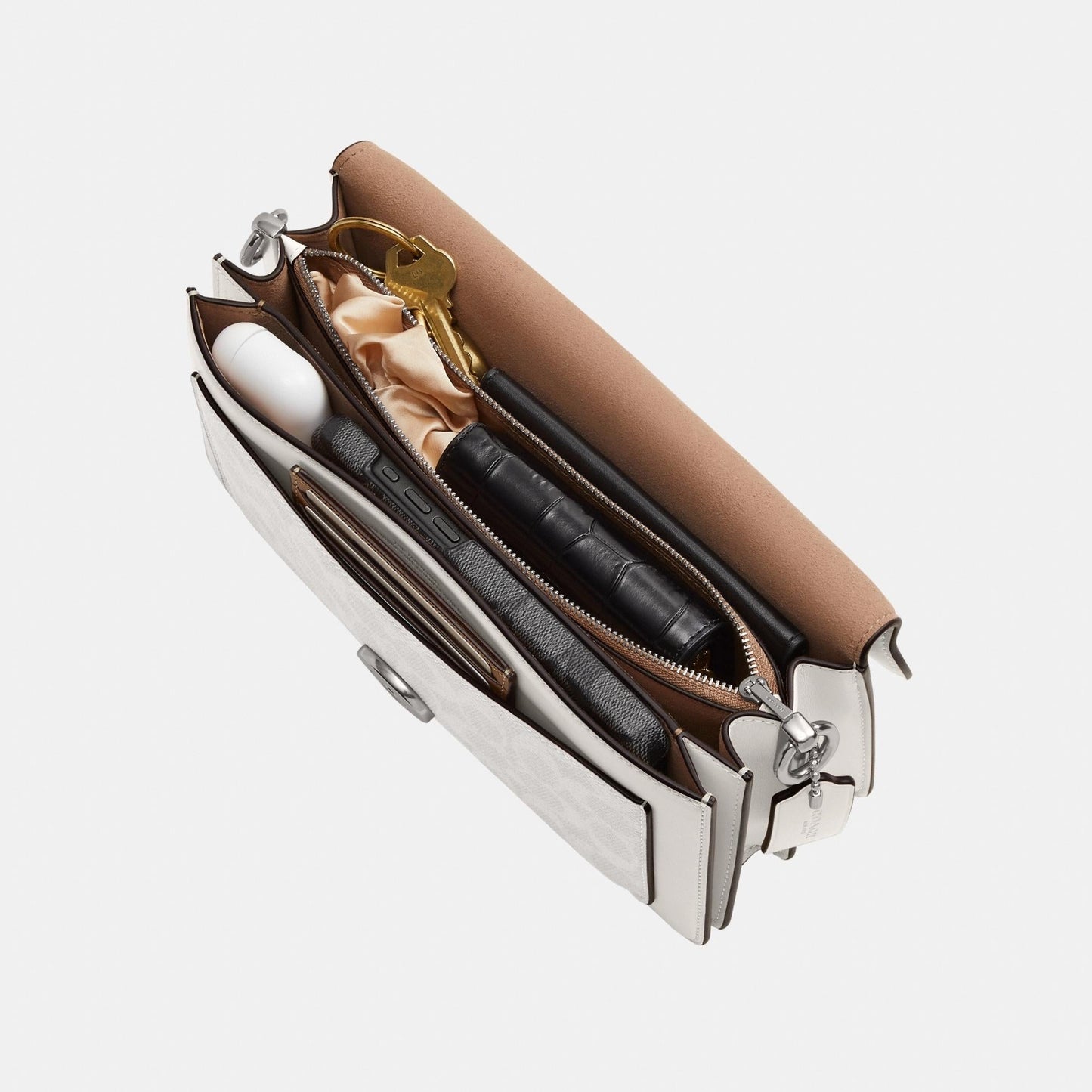 CI032-TABBY SHOULDER BAG 26 IN SIGNATURE CANVAS-LH/White Chalk