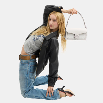 CI032-TABBY SHOULDER BAG 26 IN SIGNATURE CANVAS-LH/White Chalk