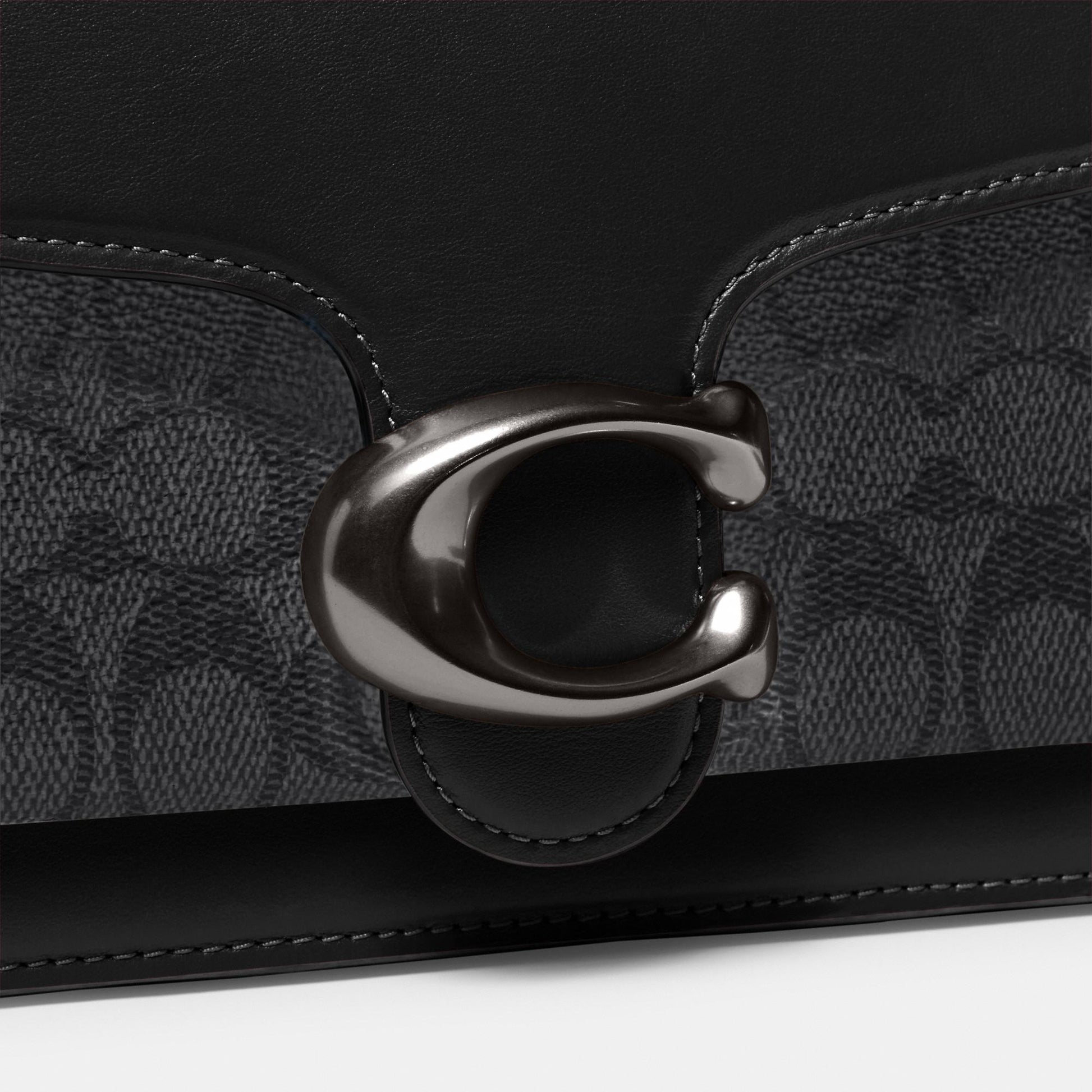 CI032-TABBY SHOULDER BAG 26 IN SIGNATURE CANVAS-V5/Charcoal Black