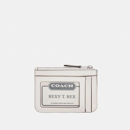 CI185-ESSENTIAL MINI ID CARD CASE IN SIGNATURE CANVAS-LH/White Chalk