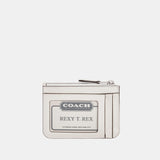 CI185-ESSENTIAL MINI ID CARD CASE IN SIGNATURE CANVAS-LH/White Chalk