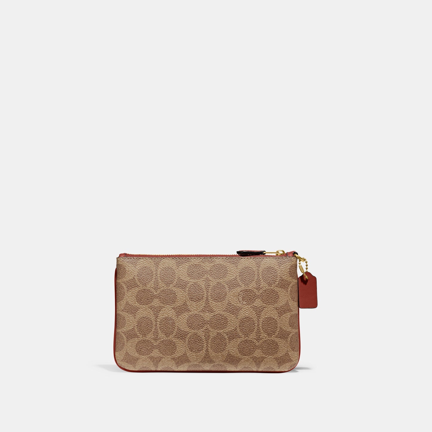 CI189-Small Wristlet In Signature Canvas-B4/Tan Rust
