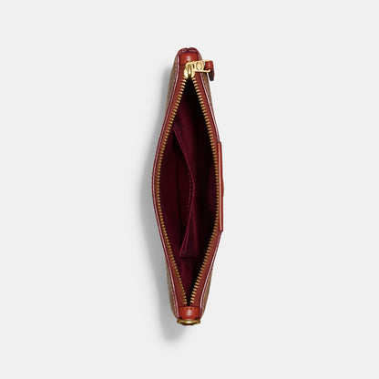 CI189-Small Wristlet In Signature Canvas-B4/Tan Rust