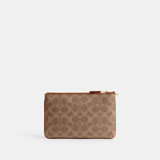 CI189-Small Wristlet In Signature Canvas-B4/Tan Caramel