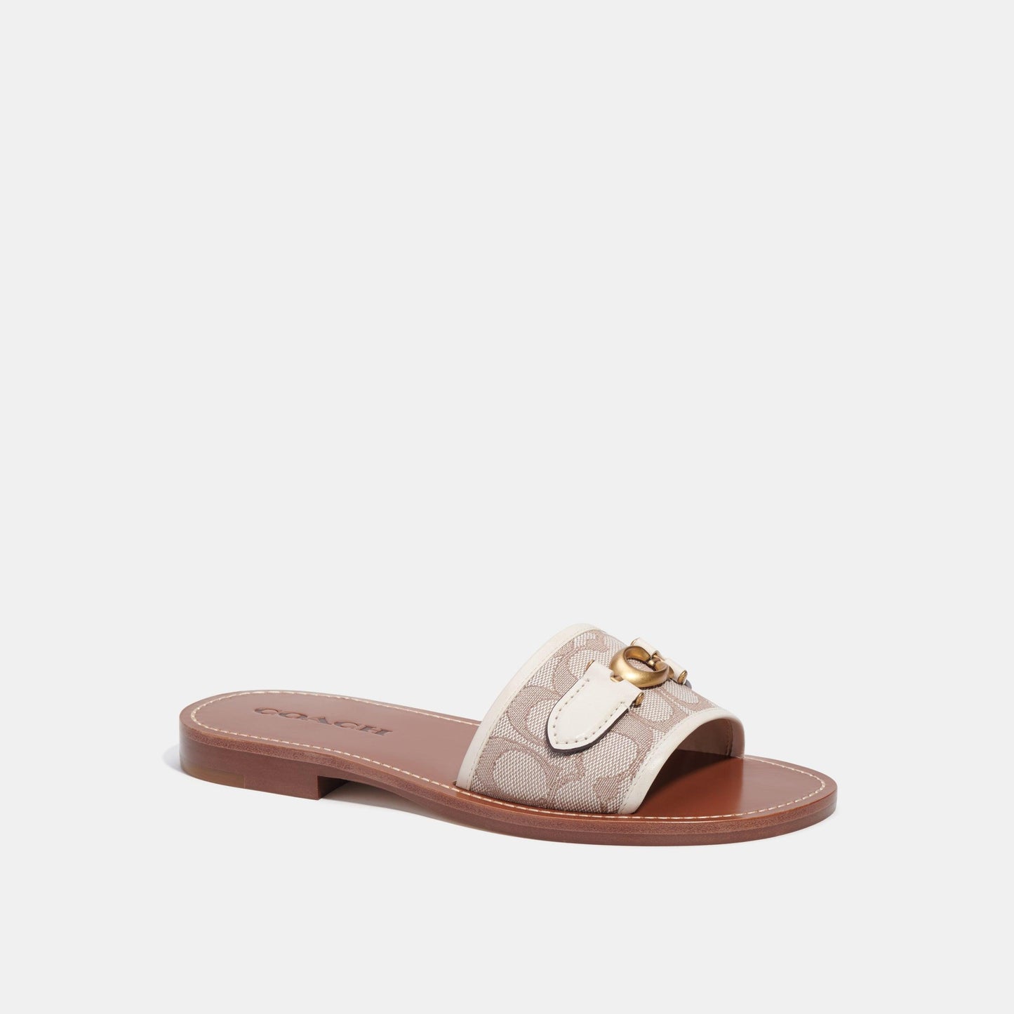 CI202-Ina Sandal In Signature Jacquard-Stone/Chalk