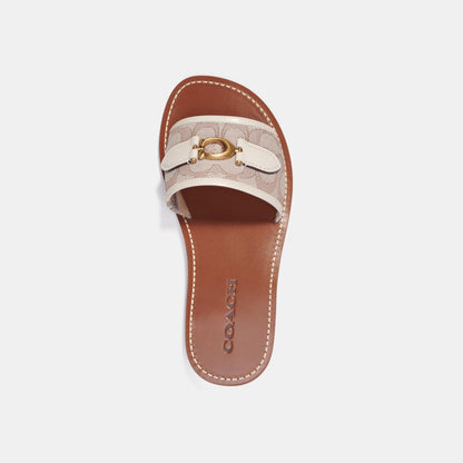 CI202-Ina Sandal In Signature Jacquard-Stone/Chalk