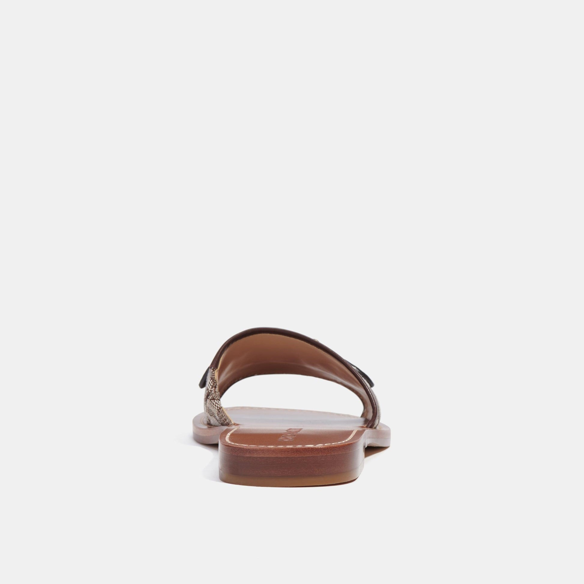 CI202-Ina Sandal In Signature Jacquard-Maple/Oak