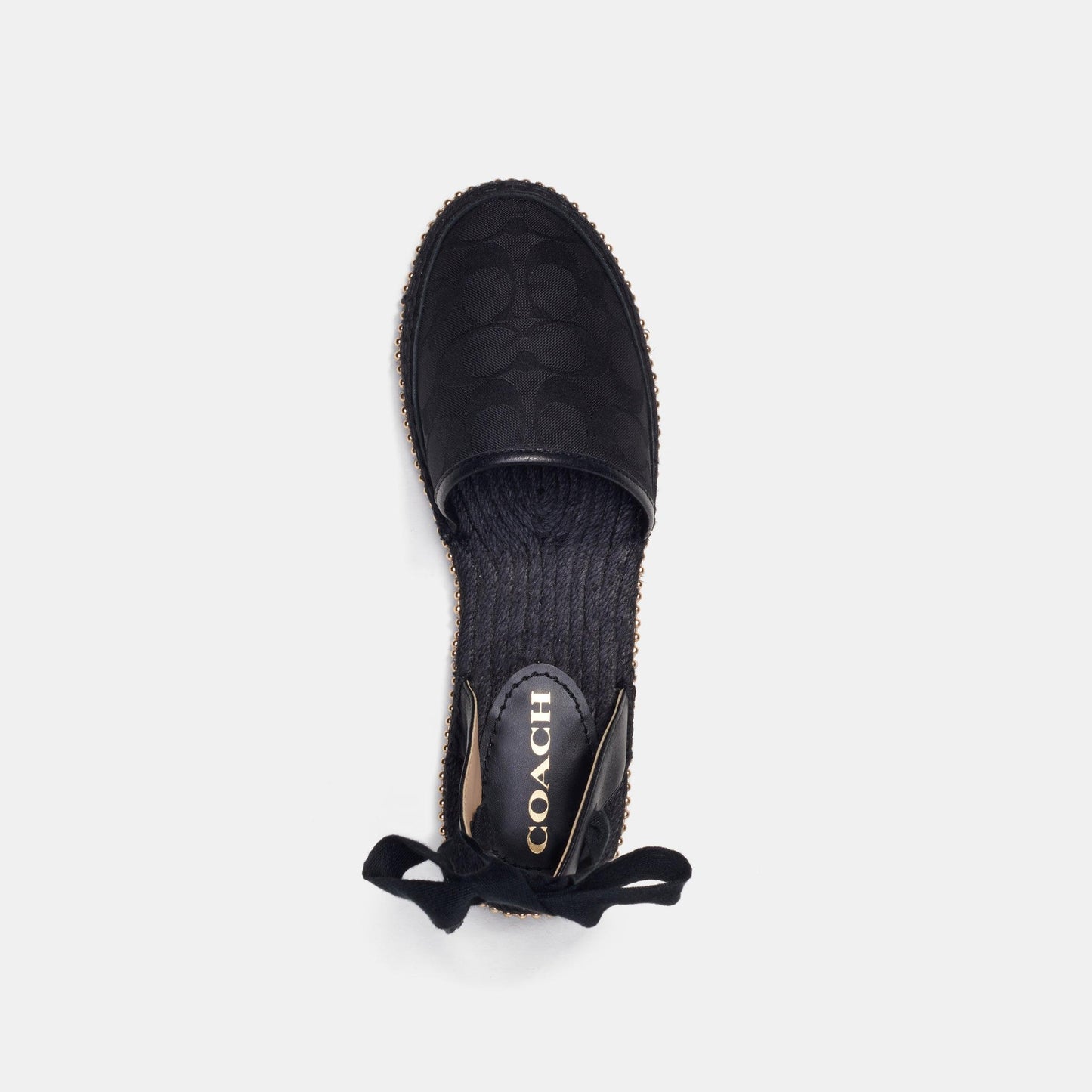 CI239-Corrine Espadrille In Signature Jacquard-Black