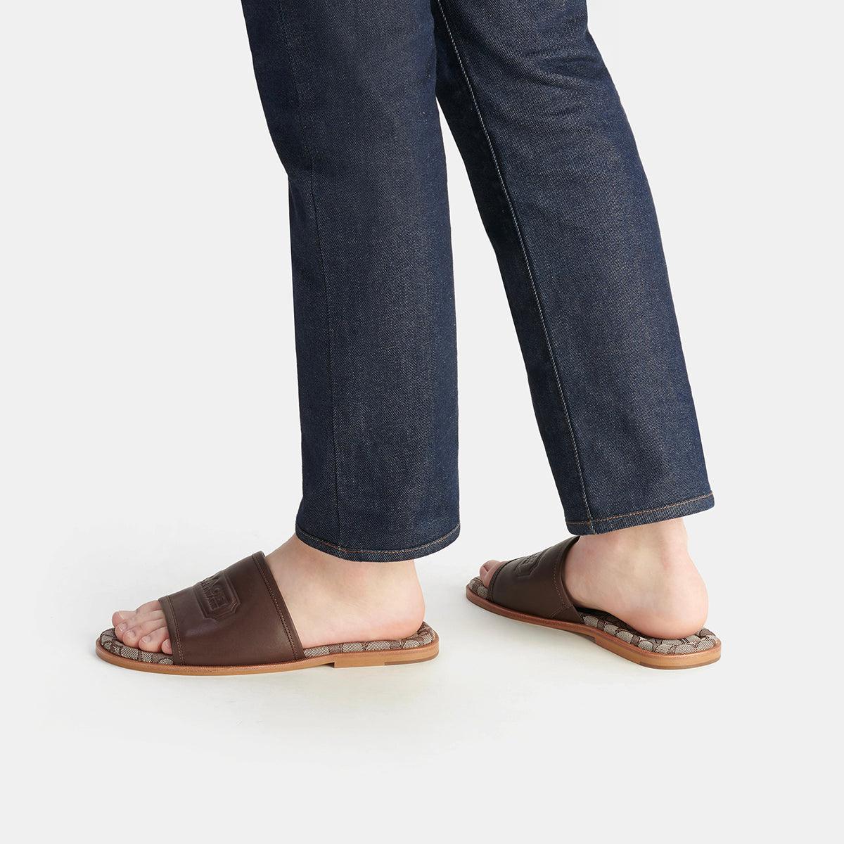 Sandal With Signature Jacquard-CI322-Maple