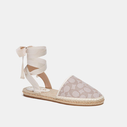 CI428-Corrine Espadrille In Signature Jacquard-Chalk/Stone