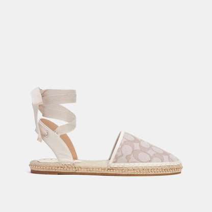 CI428-Corrine Espadrille In Signature Jacquard-Chalk/Stone