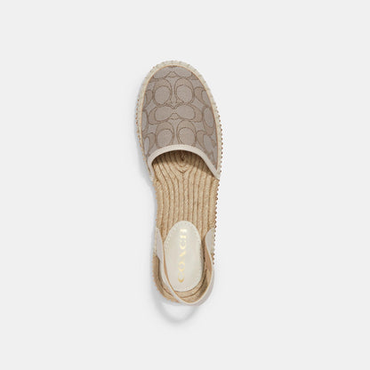 CI428-Corrine Espadrille In Signature Jacquard-Chalk/Stone