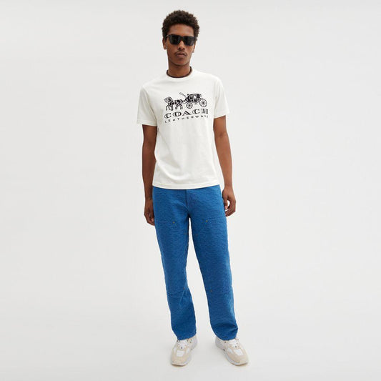 CI441-Horse And Carriage T-Shirt-White.