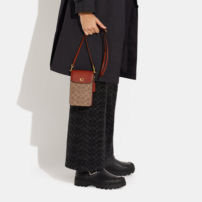 CJ355-Phone Crossbody In Signature Canvas