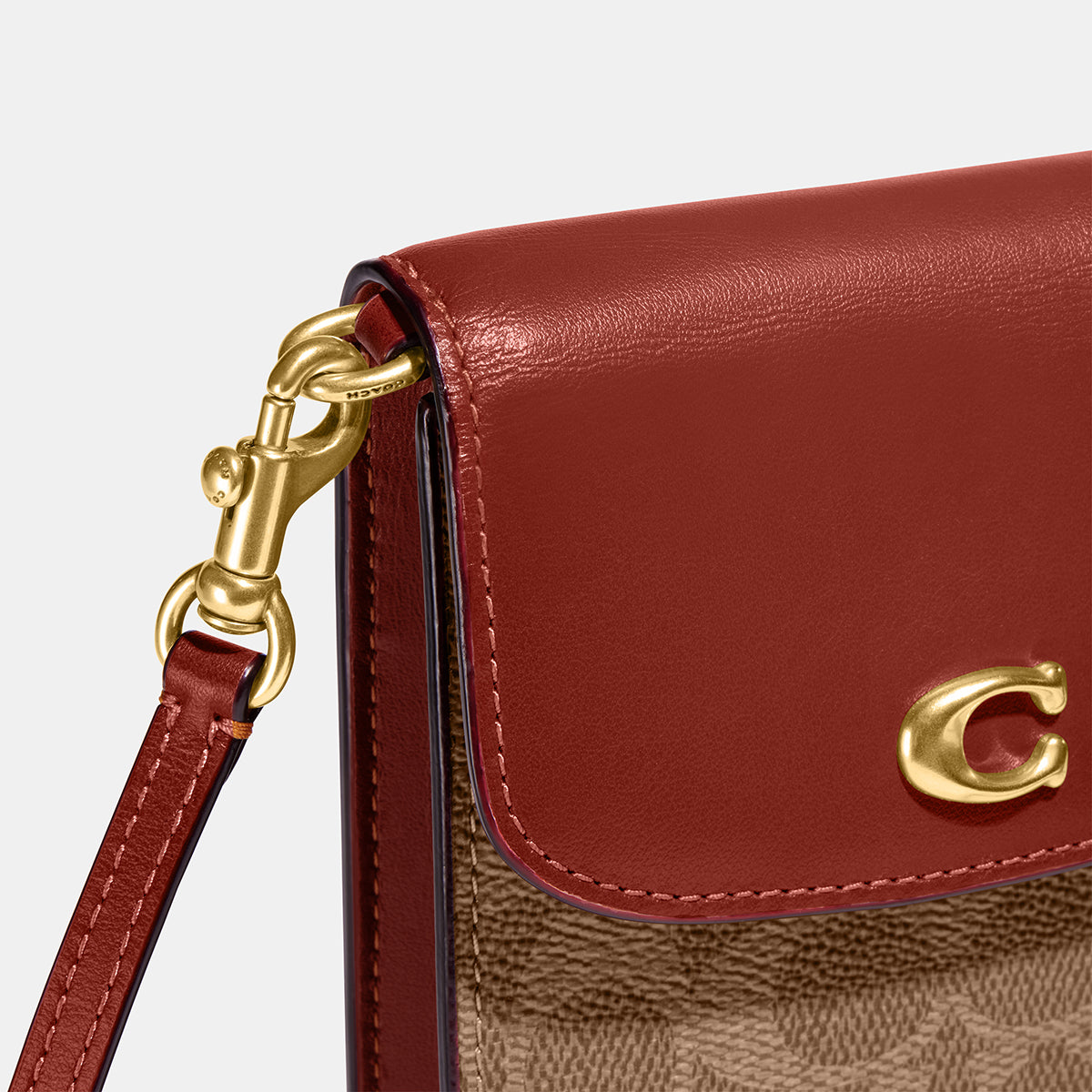 CJ355-Phone Crossbody In Signature Canvas